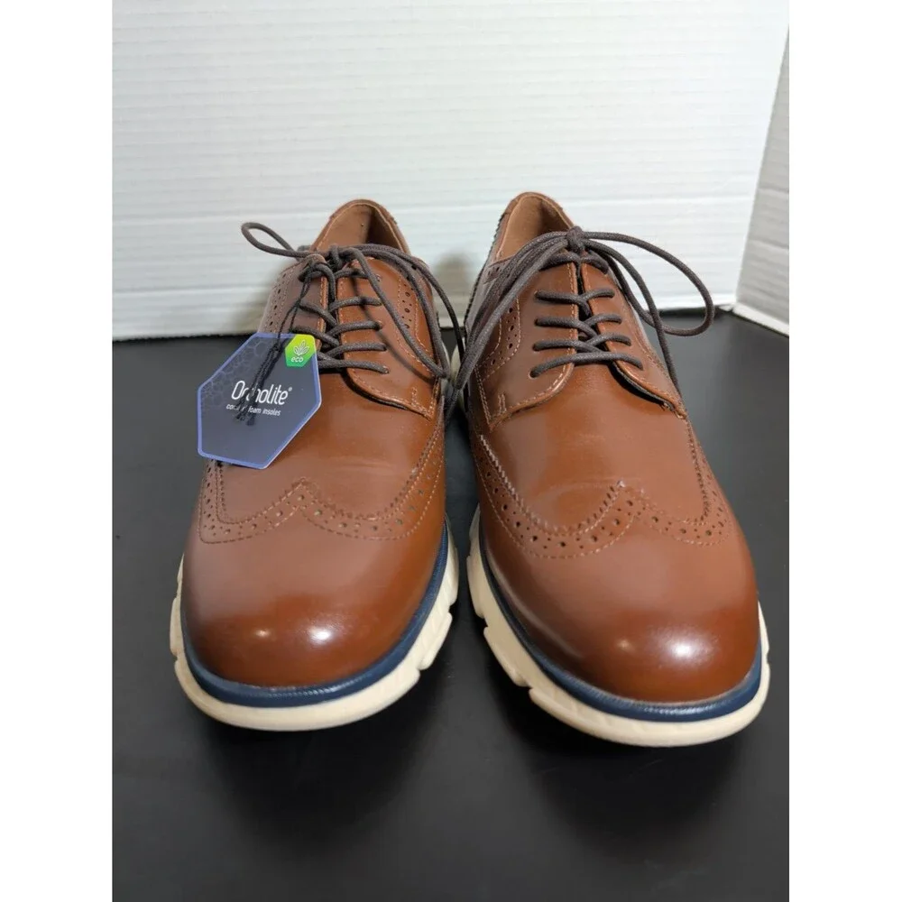 SONOMA ORTHOLITE MORANTT OXFORD SHOES MENS SIZE 9M COGNAC COLOR NEW W/O BOX.